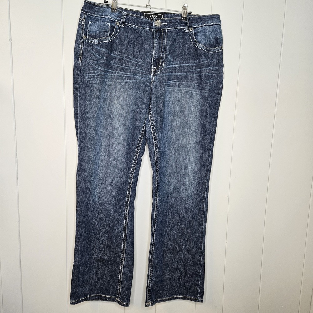 Cato Blue Jeans Size 16 Womens Decorative Back Pockets